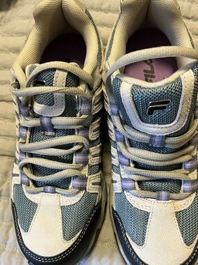 Fila Women's Sneakers in Teal, Lavender, White